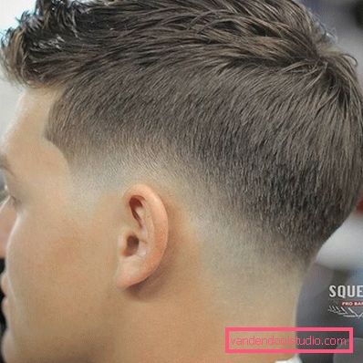 Men's haircut tennis view from different sides