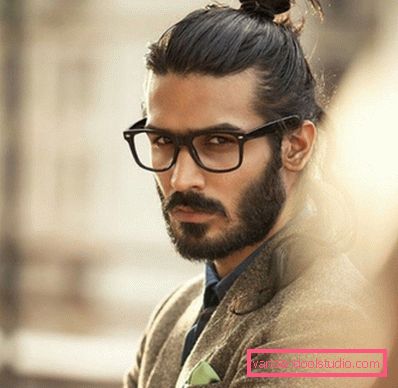 Men's hairstyles for a narrow face with a long nose