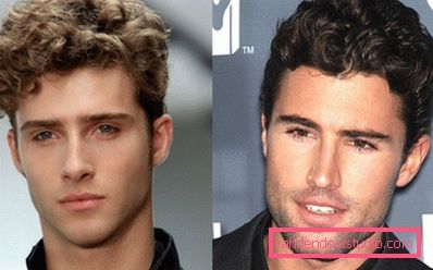 Men's hairstyles for a narrow face with a long nose