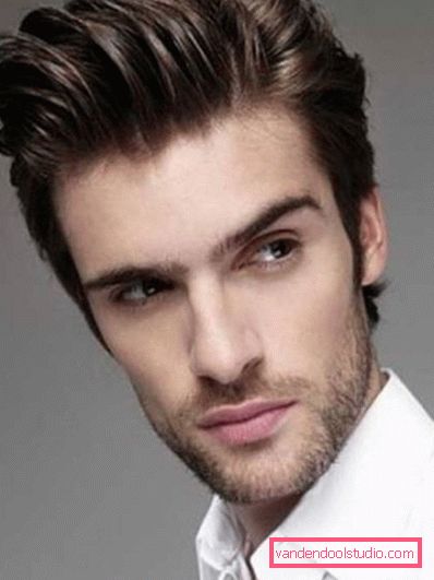 Men's hairstyles for a narrow face with a long nose