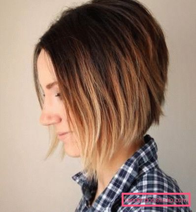Ombre on bob caret with lengthening