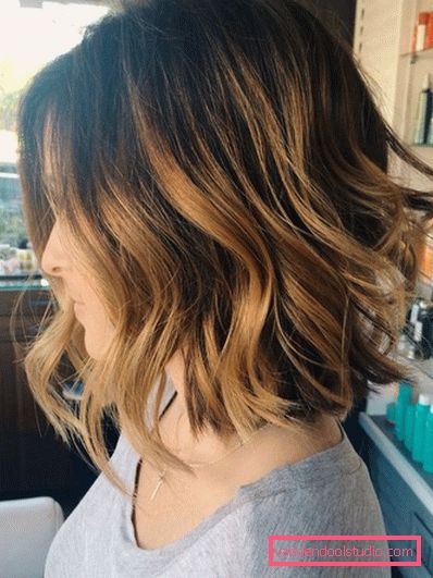 Ombre on bob caret with lengthening