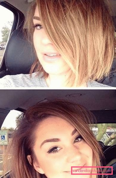 Ombre on bob caret with lengthening