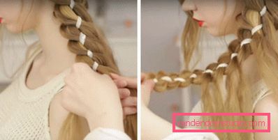 Openwork braid with tape step by step