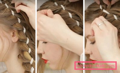 Openwork braid with tape step by step