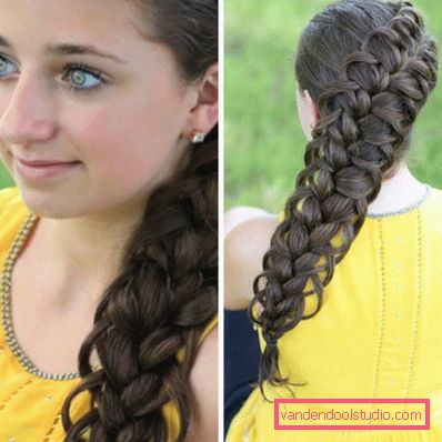Ideas for weaving openwork braids for long hair