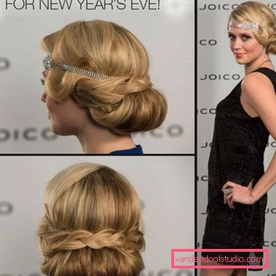 Hairstyles with rim in the Greek style