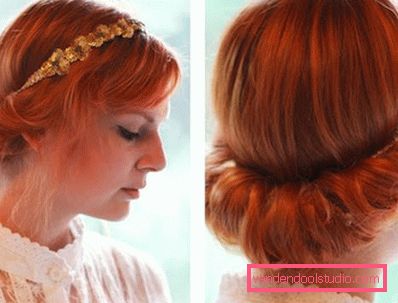 Hairstyles with rim in the Greek style