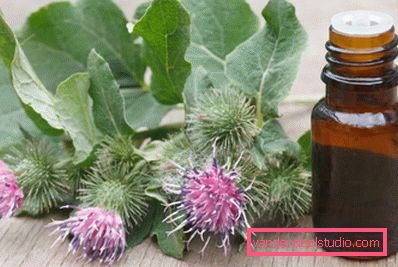 Burdock mask for hair loss