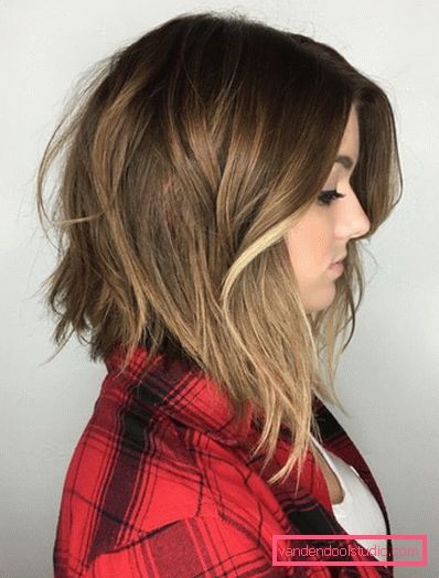 Shatush on a square with extensions