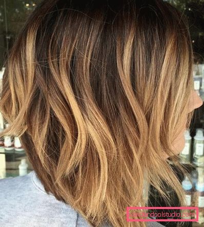 Shatush on a square with extensions