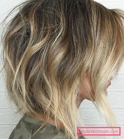 Shatush on a square with extensions