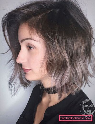 Shatush on a square with extensions