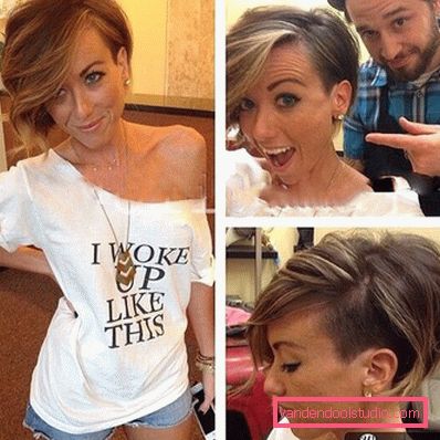 shatush on dark short hair