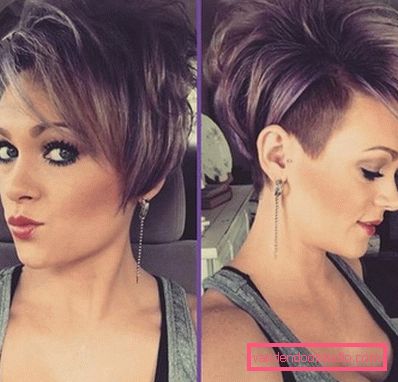 shatush on dark short hair