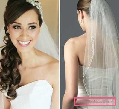 Wedding hairstyles for long hair with a veil