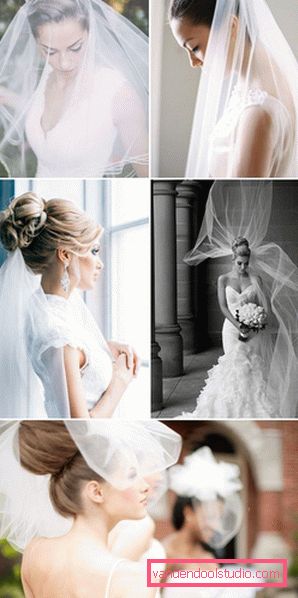 Wedding hairstyles for long hair with a veil