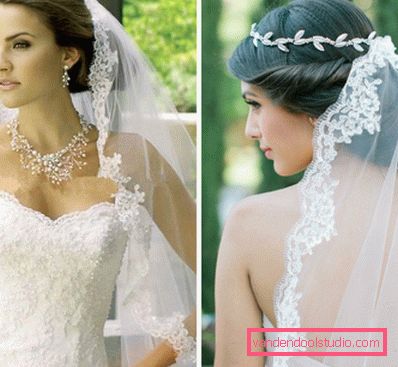 Wedding hairstyles for long hair with a veil