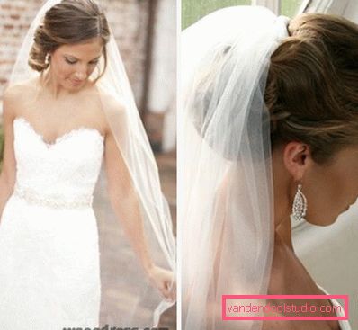 Wedding hairstyles for long hair with a veil