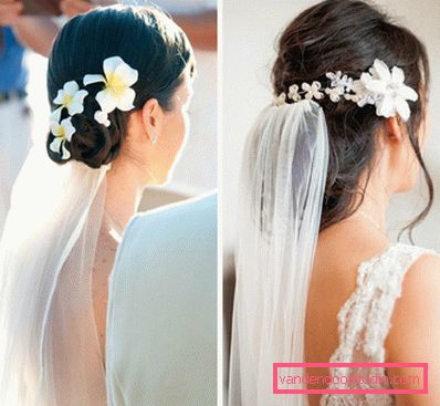 Wedding hairstyles for long hair with a veil