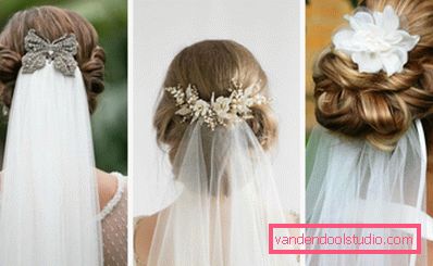 Wedding hairstyles for long hair with a veil