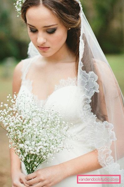 Wedding hairstyles for long hair with a veil