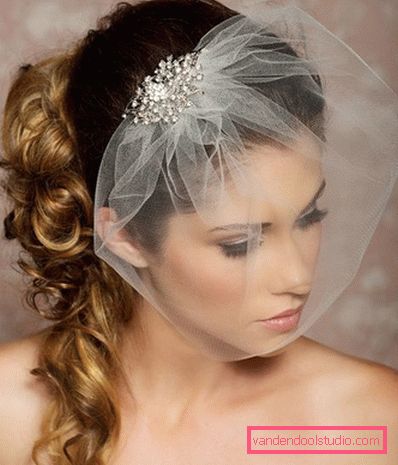 Wedding hairstyles for long hair with a veil