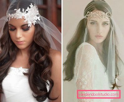 Wedding hairstyles for long hair with a veil