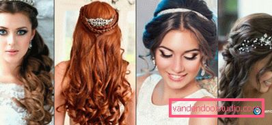 Wedding hairstyle with tiara