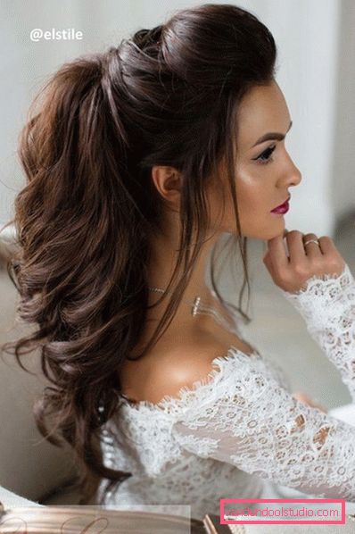 Wedding hairstyle with chignon