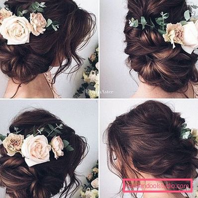 Wedding hairstyle with chignon