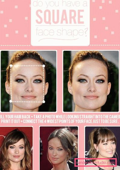 Women's haircuts for a square face type