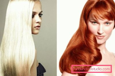 blonde and red hair with laminated hair