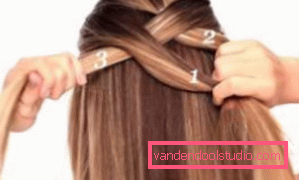 Make hair with braids on medium hair