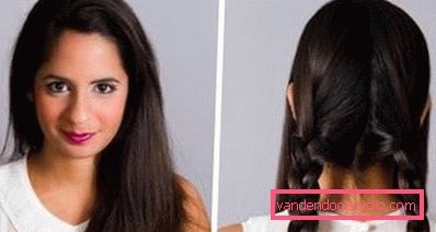 Make hair with braids on medium hair