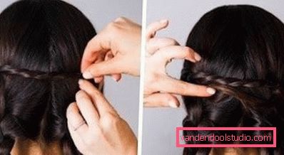 Make hair with braids on medium hair