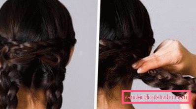 Make hair with braids on medium hair