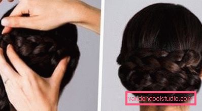 Make hair with braids on medium hair
