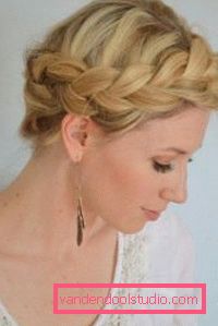 Make hair with braids on medium hair