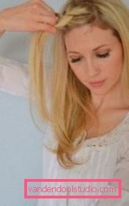 Make hair with braids on medium hair