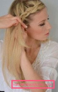 Make hair with braids on medium hair