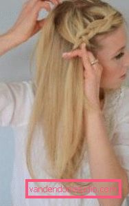 Make hair with braids on medium hair