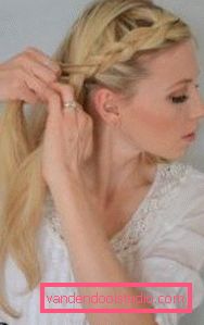Make hair with braids on medium hair