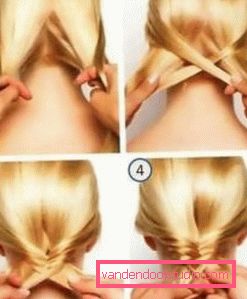 Make hair with braids on medium hair