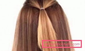 Make hair with braids on medium hair
