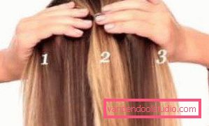 Make hair with braids on medium hair