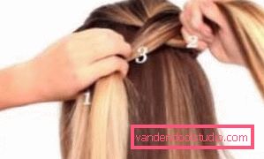Make hair with braids on medium hair