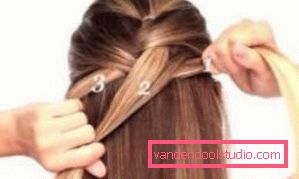 Make hair with braids on medium hair