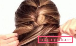 Make hair with braids on medium hair