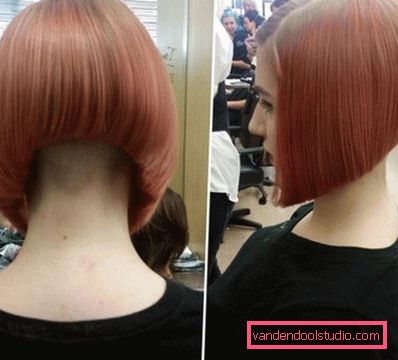 Cutting a bob Spectacular and stylish haircut on the leg